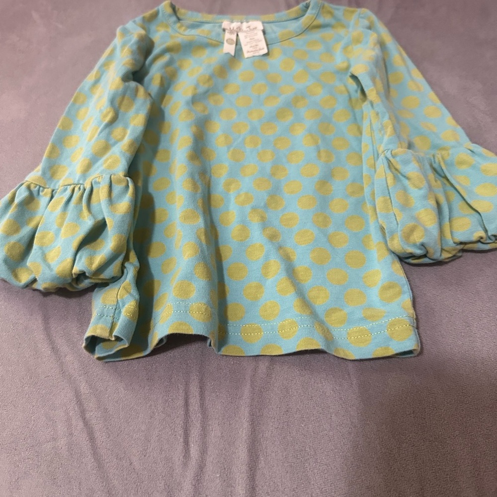 Matilda Jane Blue and Yellow Polka Dot Leggings